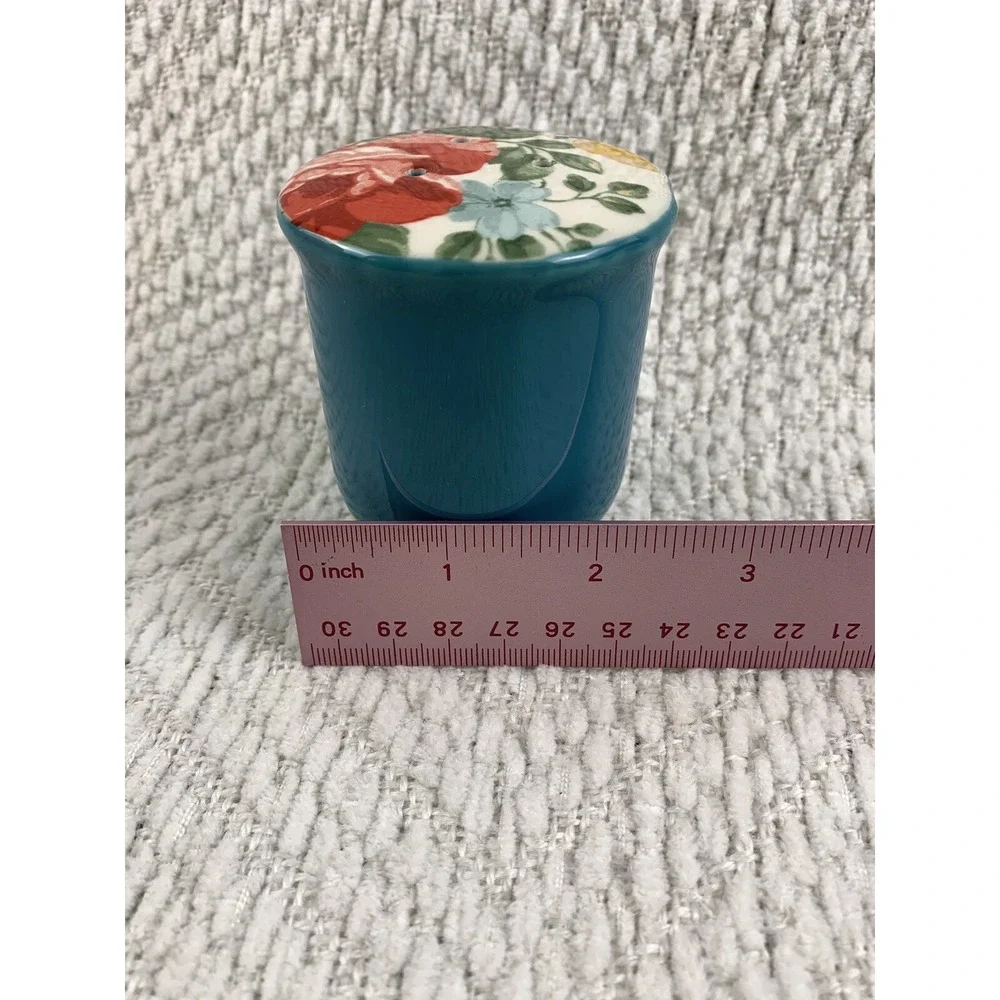 The Pioneer Woman Vintage Floral Stoneware Teal‎ Pepper Shaker Replacement NEW